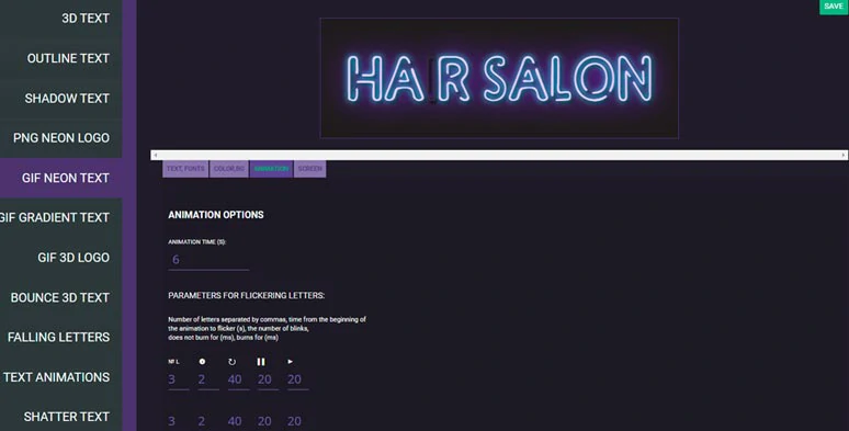 Create Text Effects 3D Neon and Font Animation Generator