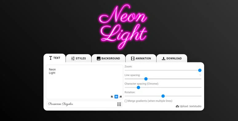 neon font generator