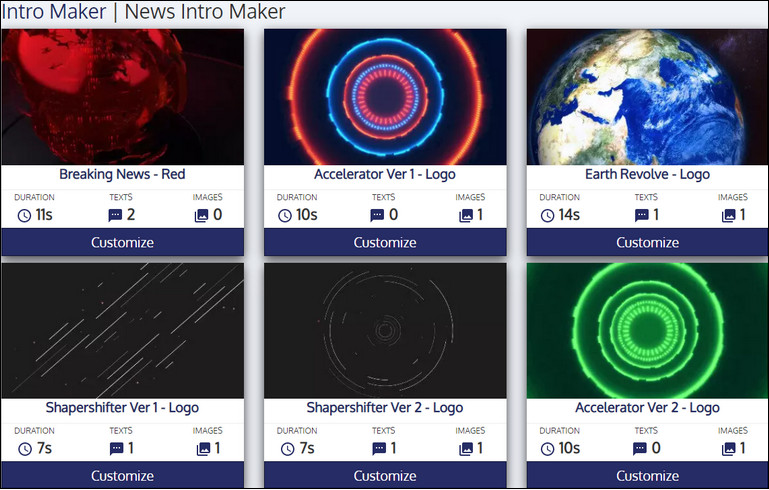 Online News Intro Maker - IntroCave