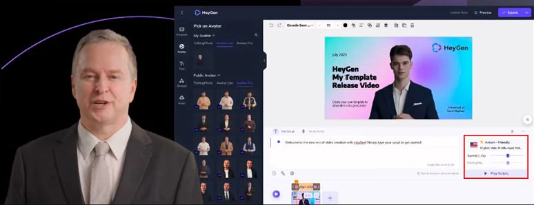 Use HeyGen news reporter voice generator to create AI news reporter voice and AI news video