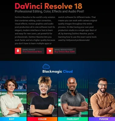 Non Linear Video Editing Software - DaVinci Resolve