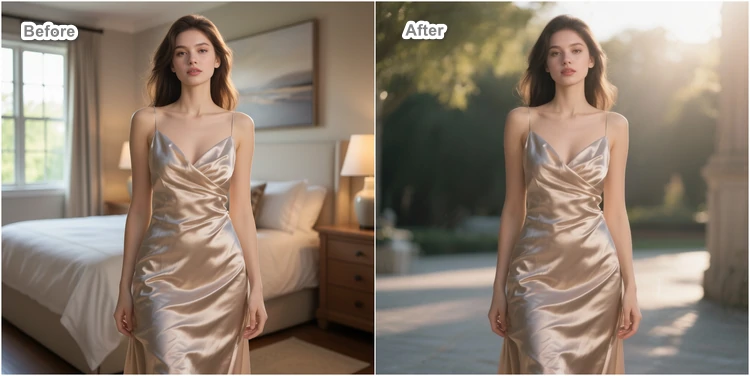 Swap In New Background to Image - FlexClip