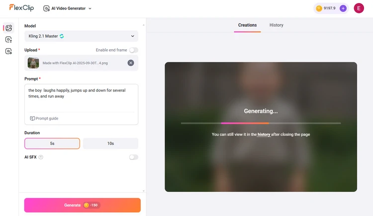 FlexClip Turn Image to Video