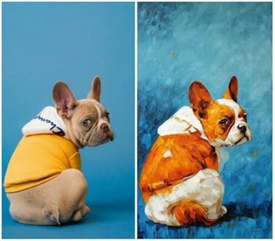 Dog Portrait to Oil Painting