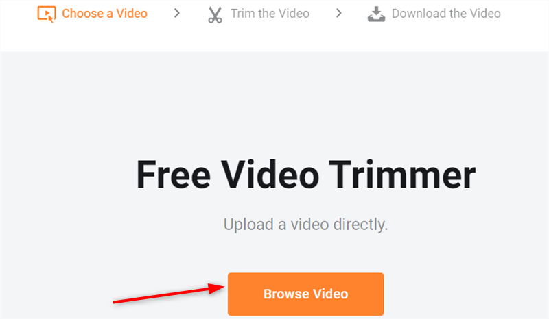 How to Trim AVI Online without Downloading - Step 2