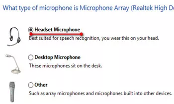 Choose your type of microphone