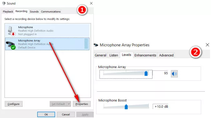 Test and Adjust Microphone