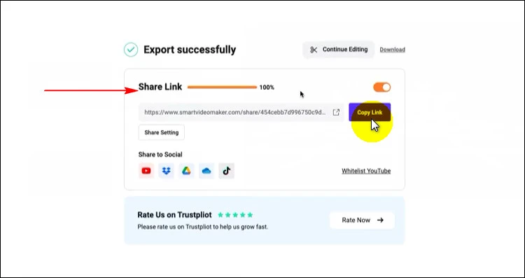 Create a URL Link for Your Video with FlexClip