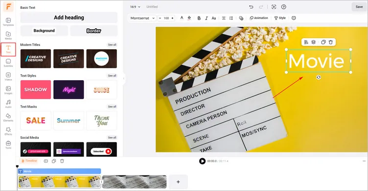 Add Your Text to Video/Image - FlexClip