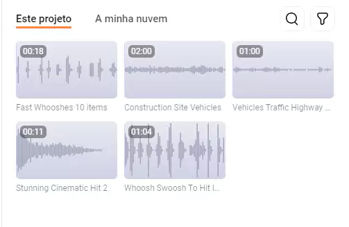 Importe todos os ficheiros MP3 para o FlexClip