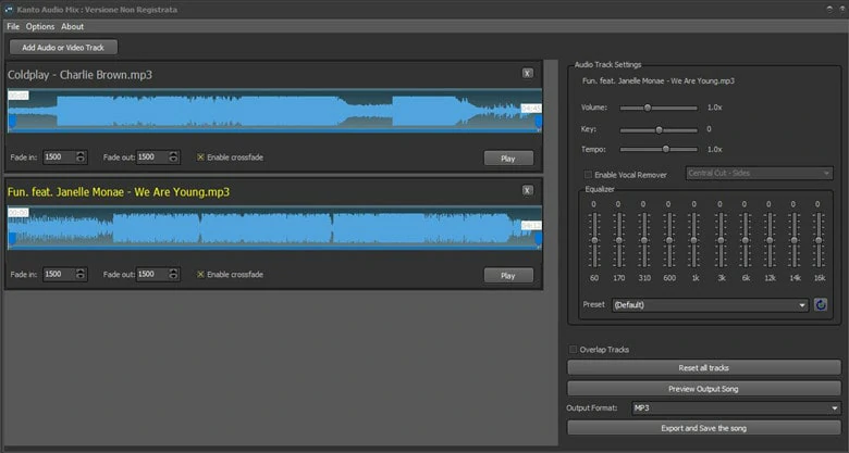 Overlap Audio Files on Windows Using Kanto Audio Mix