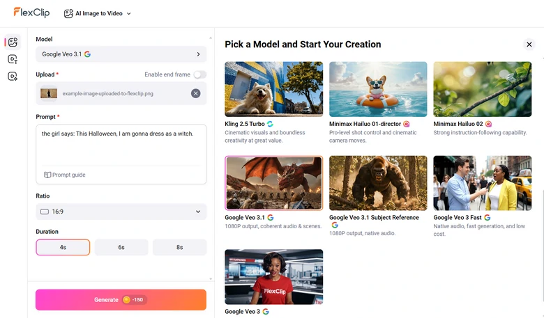 Generate Paper Animation Clip from Image Using FlexClip