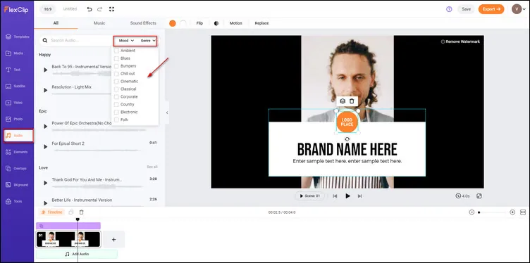 Personal Brand Video - Add Music