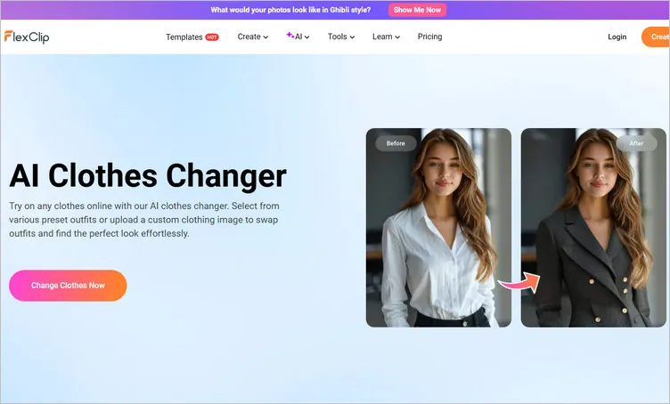 AI Photo Outfit Changer - FlexClip