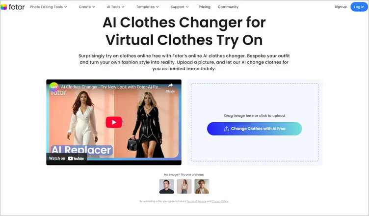 AI Photo Outfit Changer - Fotor