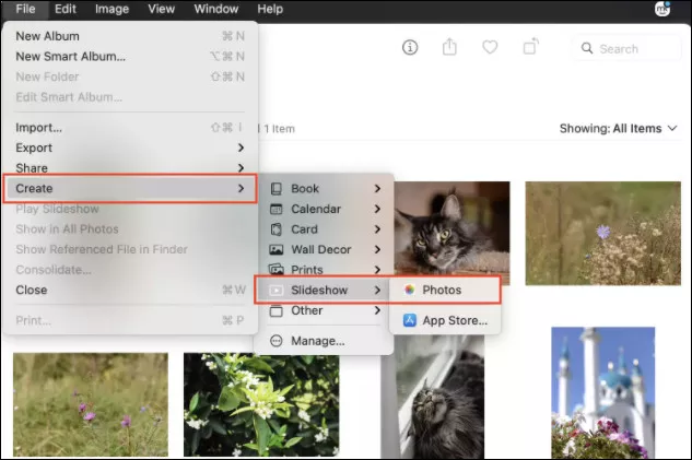 Make Photo Slideshow with Music on Mac - Create