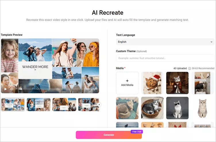 Recreate Any Template for a Custom Photo Slideshow - Upload & Setting