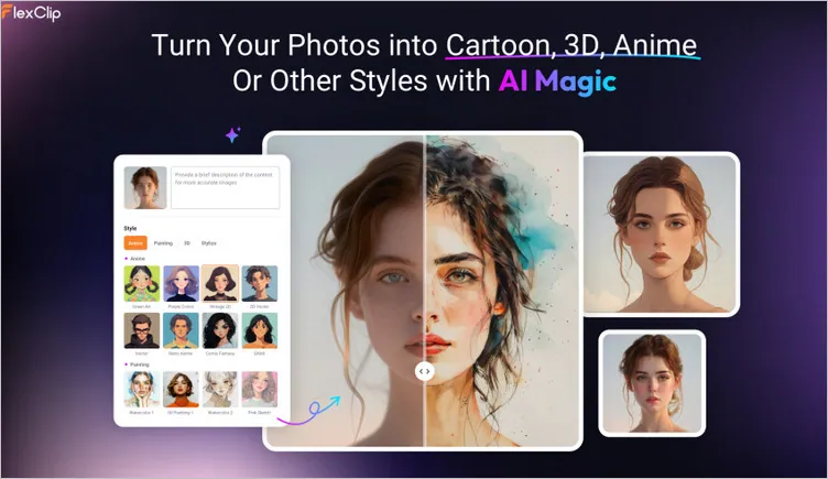 Photo to 3D Cartoon Converter: FlexClip