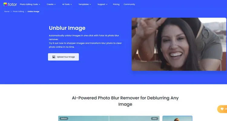 Online Picture Blur Remover - Fotor