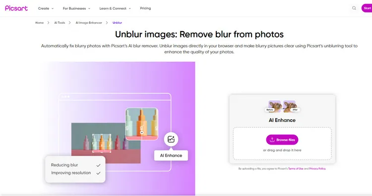 Online Picture Blur Remover - Picsart