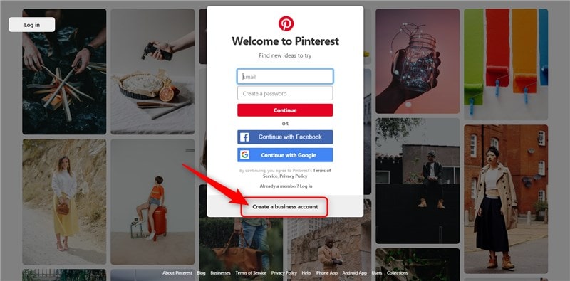 Create a Pinterest Business Account 1