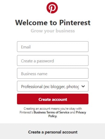 Create a Pinterest Business Account 2