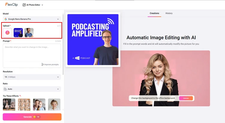 Upload Podcast Cover Example - FlexClip