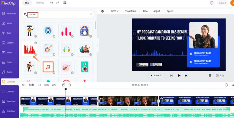 Add audio waveform to podcast intro