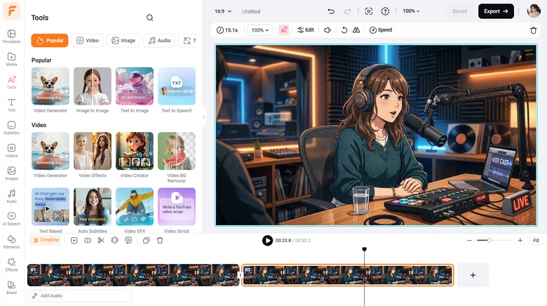 Edit AI Podcast Clips