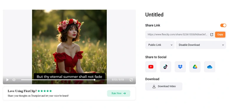 Share AI Poem Video