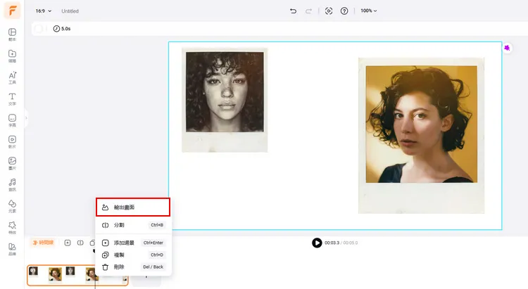 下載您的照片 - FlexClip