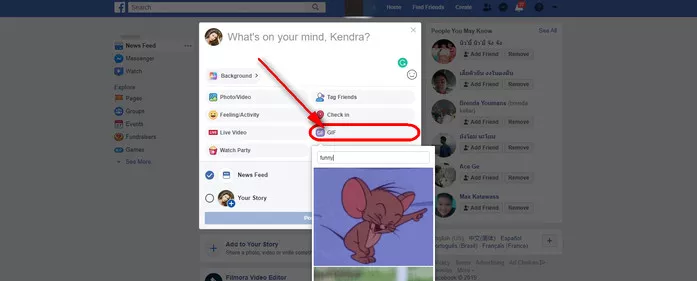 Post GIF to Facebook with Its GIF Feature 3