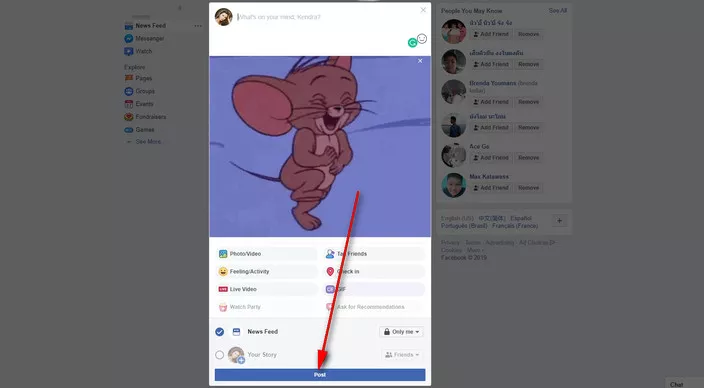Post GIF to Facebook with Its GIF Feature 4