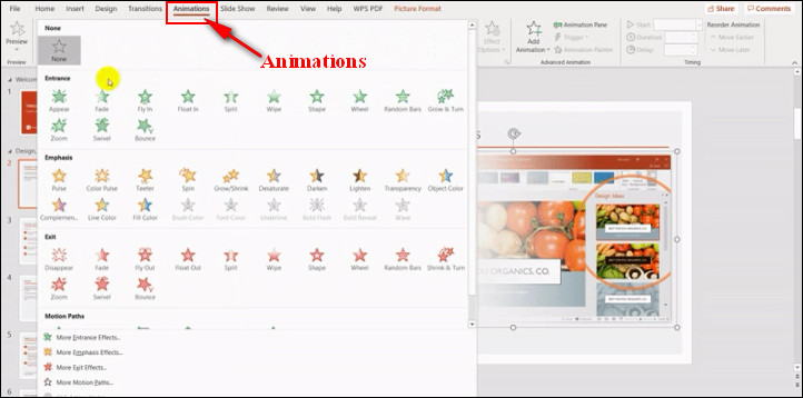 Add Text Animations in PowerPoint