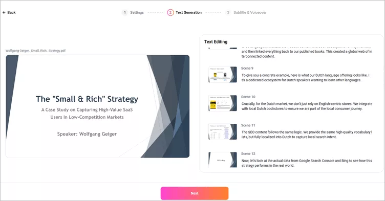 Make Settings for Your AI-generated Powerpoint Presentation Video in FlexClip