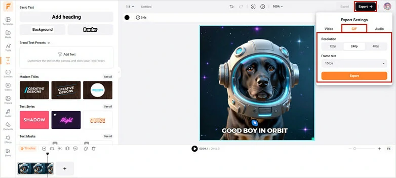 Edit and Download Your Personalized GIF Project