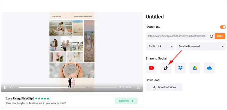 Make a TikTok with Videos And Pictures Together Online - Share