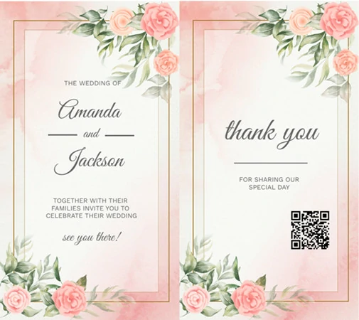 A Wedding Invitation with QR Code