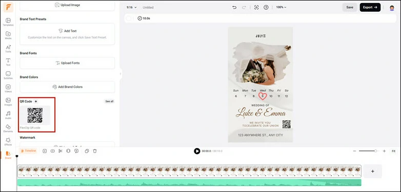 Add the Generated QR Code to Your Wedding Invitation