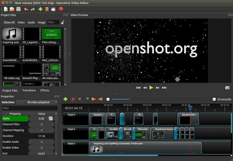 Best Quik Video Editors Alternatives for PC - Openshot