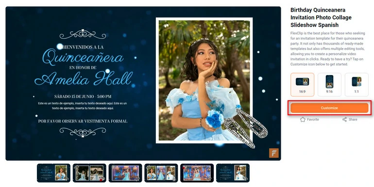 Pick a Quinceanera Video Template