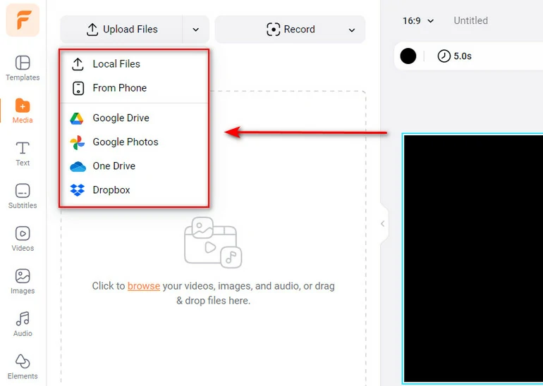 Upload Resources to FlexClip