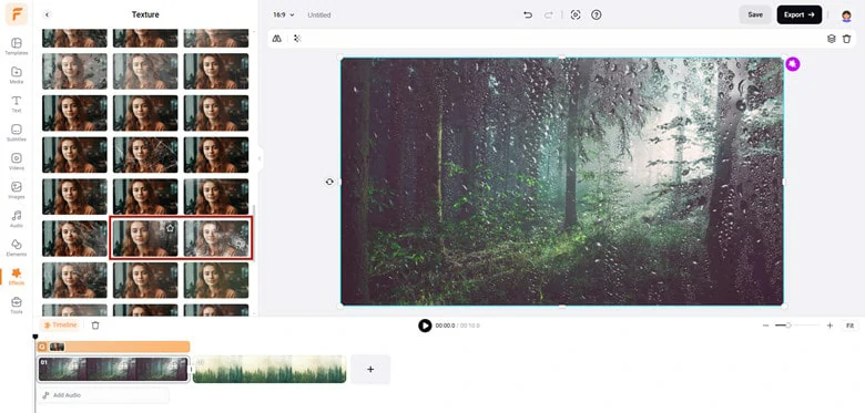 Enhance Your Photo with Rainy Texture