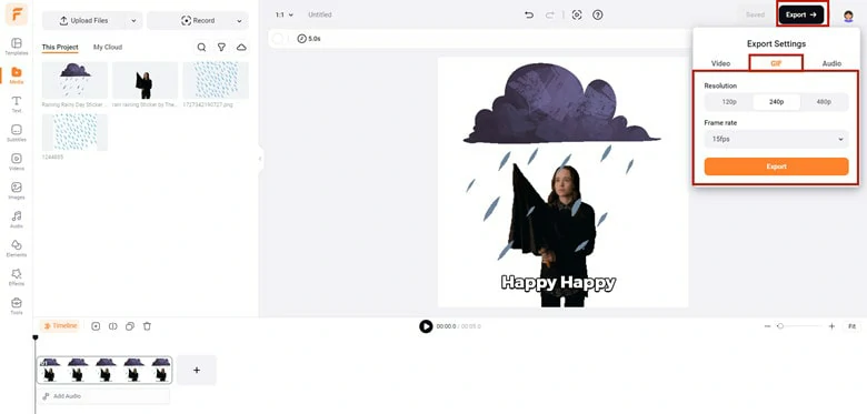 Download the Rain Effect GIF to Local