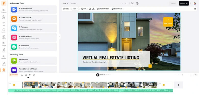 AI Real Estate Video Maker Online - FlexClip