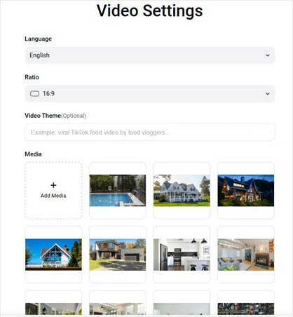 Make Video Settings to Guide AI in Generating Your Property Video