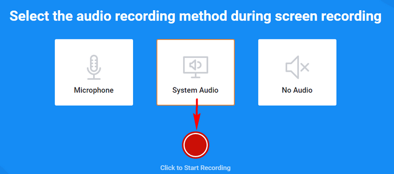 How to Record Google Meet with FlexClip Screen Recorder - Set Audio