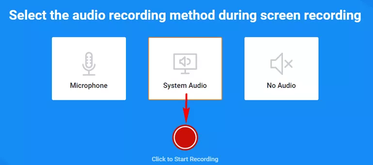 How to Record Google Meet with FlexClip Screen Recorder - Set Audio