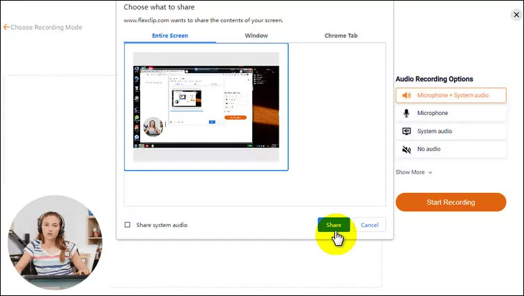 Record Screen and Webcam Simultaneously - Step 4