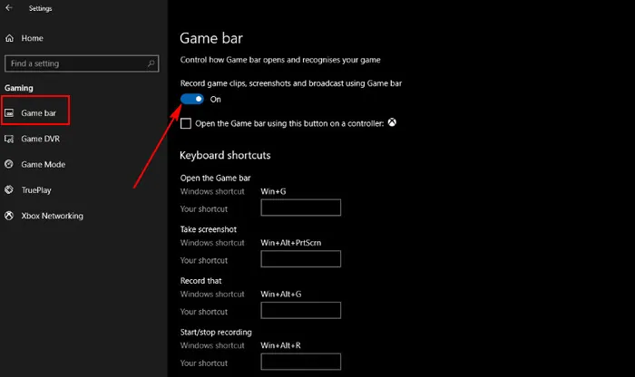 Record Screen on Windows 10 Using Game Bar - Set up